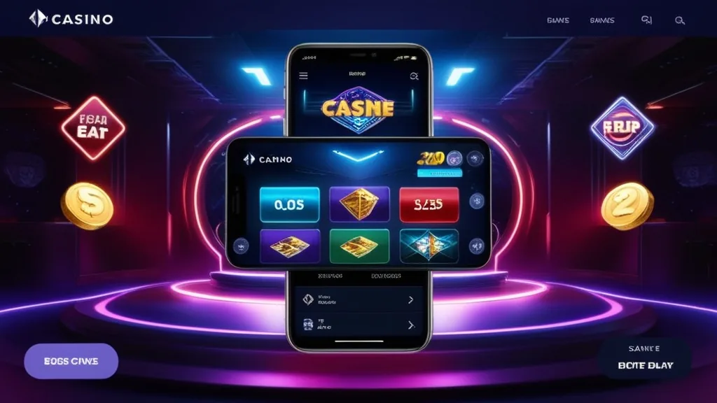 Smartphone mit klarer Casino-App-Oberfläche und großen Bedienfeldern
